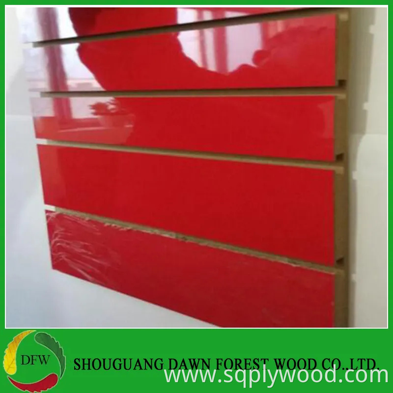 Glossy Melamine Surface Slot MDF